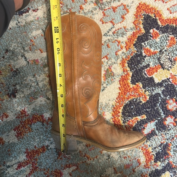 Dingo Cowgirl Boots Womans Size 6.5 M Made In USA Tall Brown Western Style 7607 - Picture 10 of 10